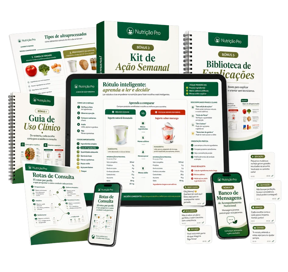 Todo o material do Atlas Visual de Nutrição Pro reunido